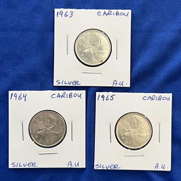 Almost Uncirculated Mint Set of 9 Silver 1960 to 1968 25¢ Canada Quarters! - Picture 5 of 16